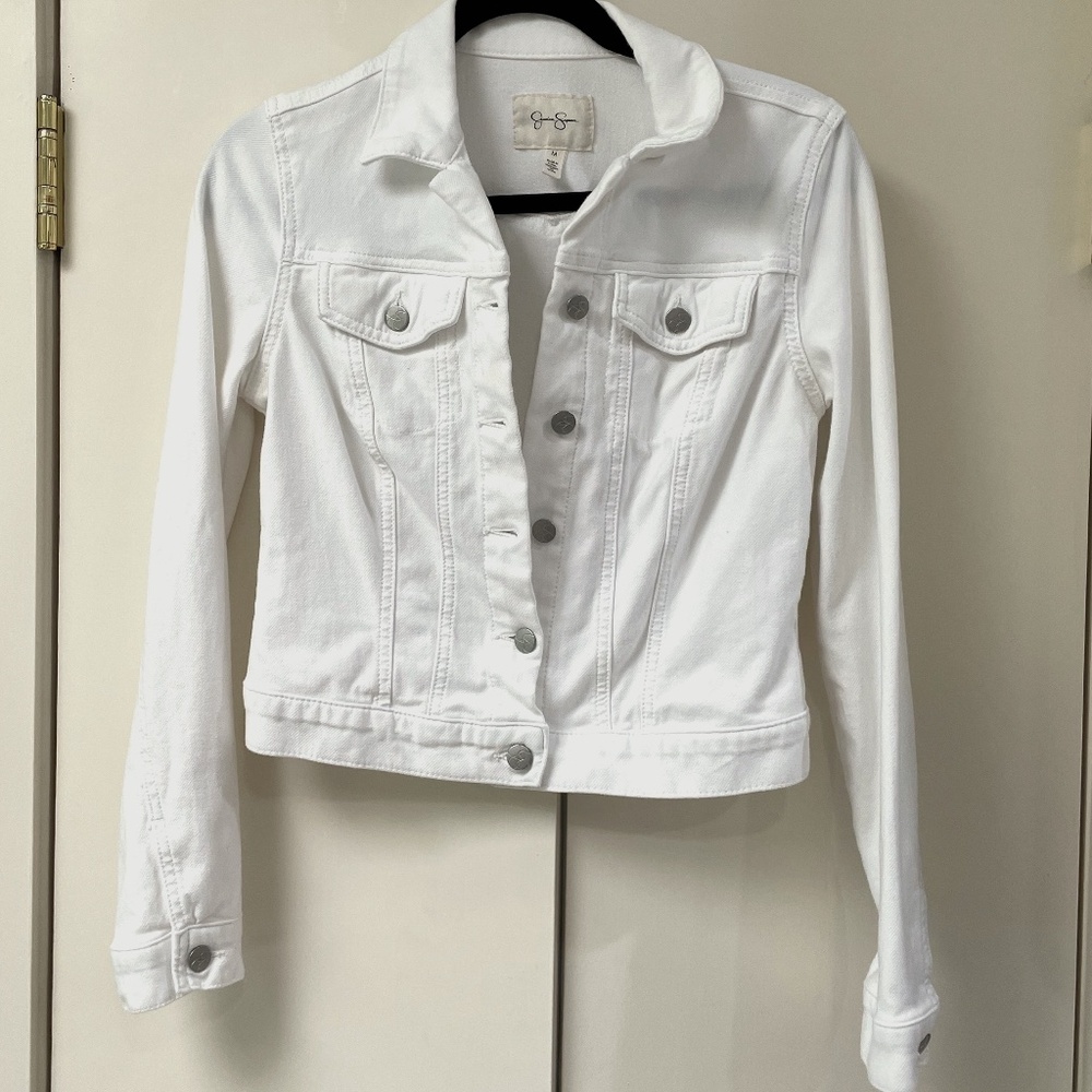 Jessica Simpson White Pixie Denim Jacket
